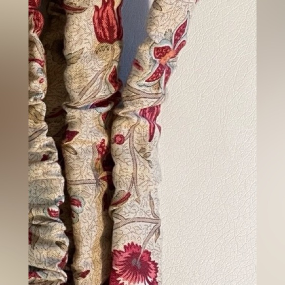 Floral Patterned with Red and Cream